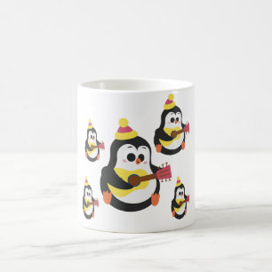 Mug Manchot Charmeur   Design Joueur d'Ukulélé Mig