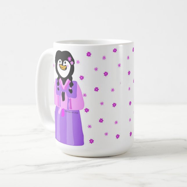 Mug Manchot joyeux de Seollal (Devant gauche)