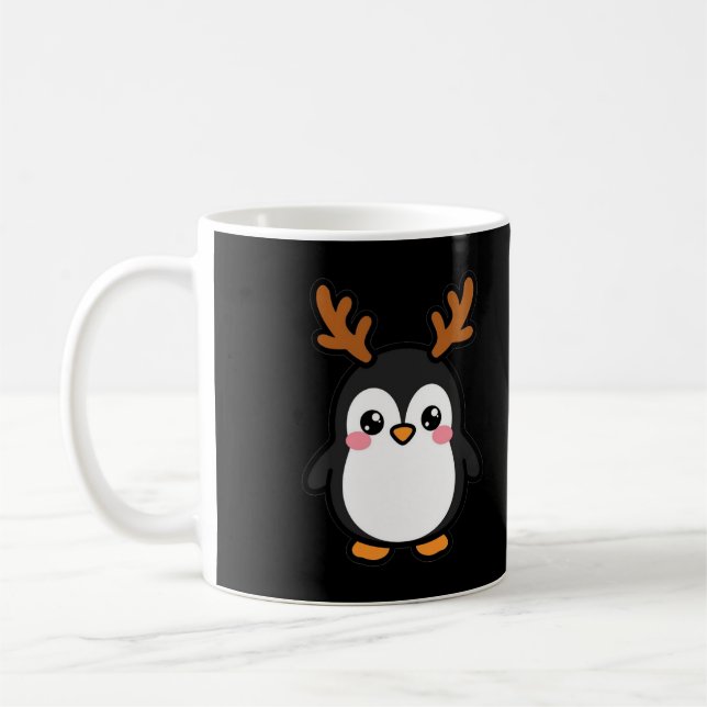 Mug Manchot Noël Renne (Gauche)