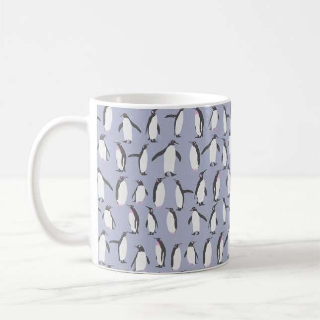 Mug Manchots d'hiver modèle sans couture + vos idées (Gauche)
