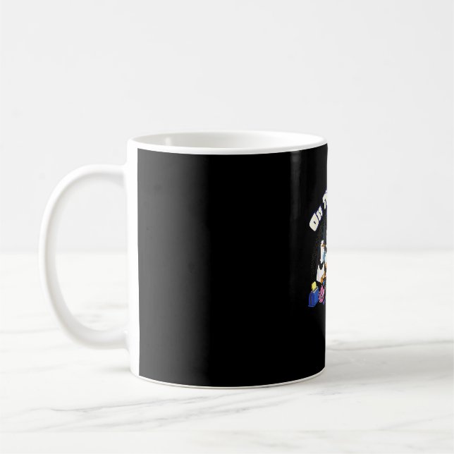 Mug Manchots feu de camp rétro  (Gauche)