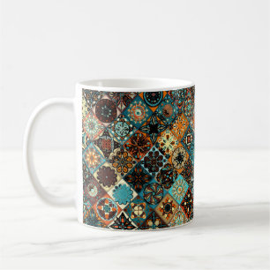 Mug Mandala à fleurs ethniques sans couture motif. M c