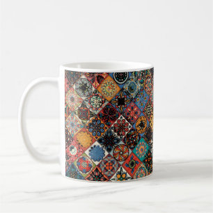Mug Mandala à fleurs ethniques sans couture motif. M c