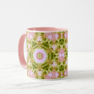 Mug Mandala abstrait kaléidoscope formes rondes de cer