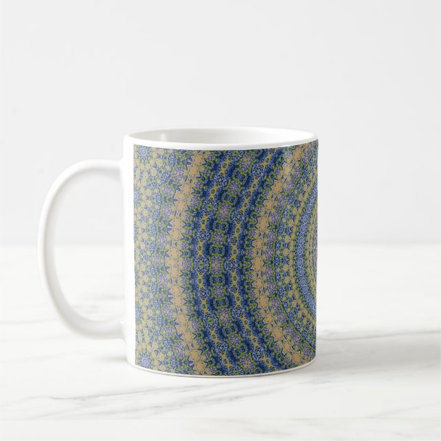 Mug Mandala abstrait rond motif sans couture kaléidosc (Gauche)