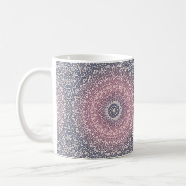 Mug Mandala abstrait rond motif sans couture kaléidosc (Gauche)