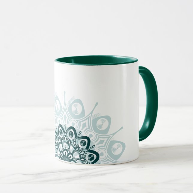 Mug Mandala bleu (Devant droit)