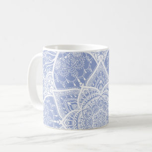 Mug Mandala bleu et blanc - Loergann en Blueberry