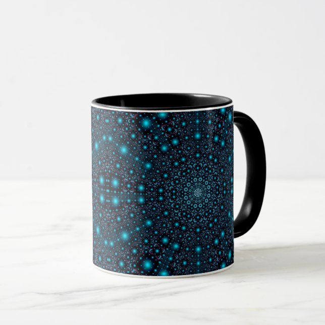 Mug Mandala bleu magique (Devant droit)