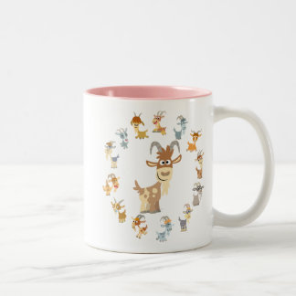 Mug Mandala Chèvre de Dessin Animé Mignon