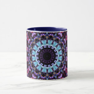 Mug Mandala Circle géométrique Fractal Rétro Hippie Mu