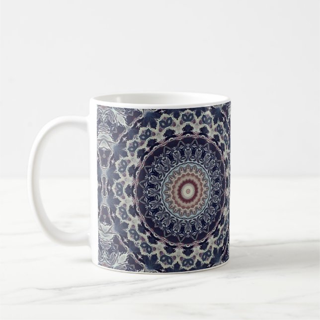 Mug Mandala de cercle rond géométrique abstrait sans c (Gauche)