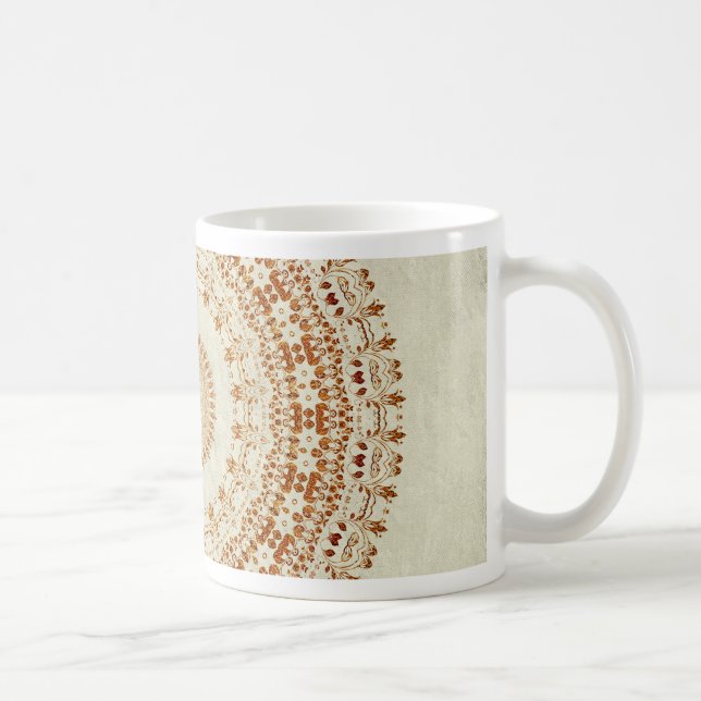 Mug Mandala de Désir en Jaune doré (Droite)
