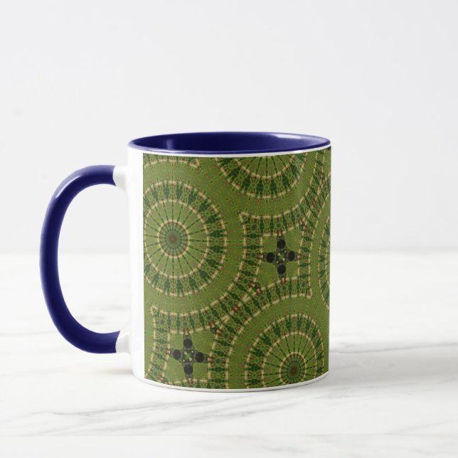 Mug Mandala de la roue verte / Grünes Rad Mandala (Gauche)