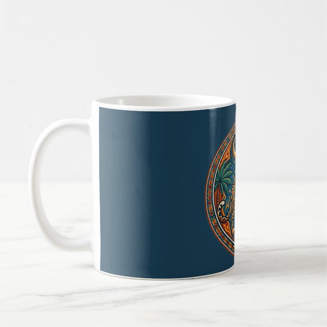 Mug Mandala de léopard arabe Art du désert exotique (Gauche)