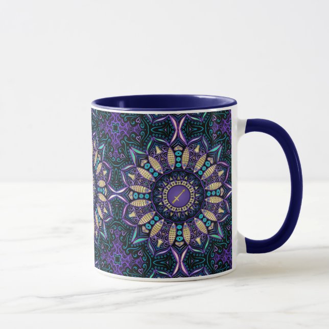 Mug Mandala de Sagittaire de signe de zodiaque (Droite)