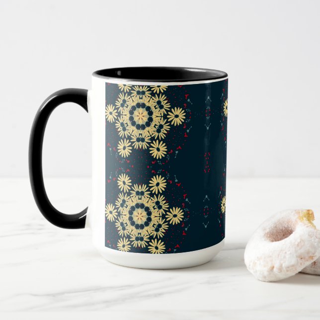 Mug Mandala des rêves de Daisy (Avec donut)