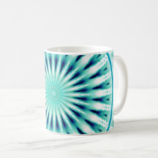 Mug Mandala d'ondes sonores 2 (Devant droit)