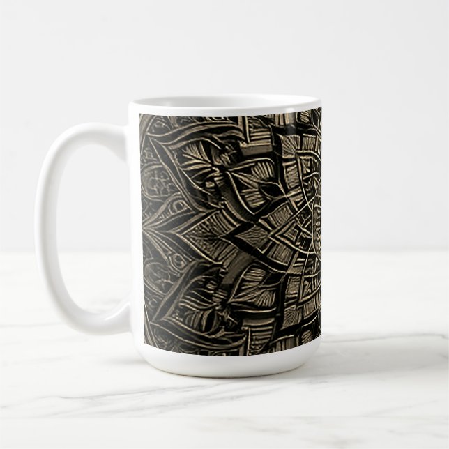 Mug Mandala doré  (Gauche)