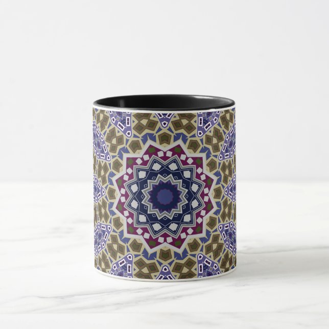 Mug Mandala ethno traditionnel ornemental abstrait fol (Centre)