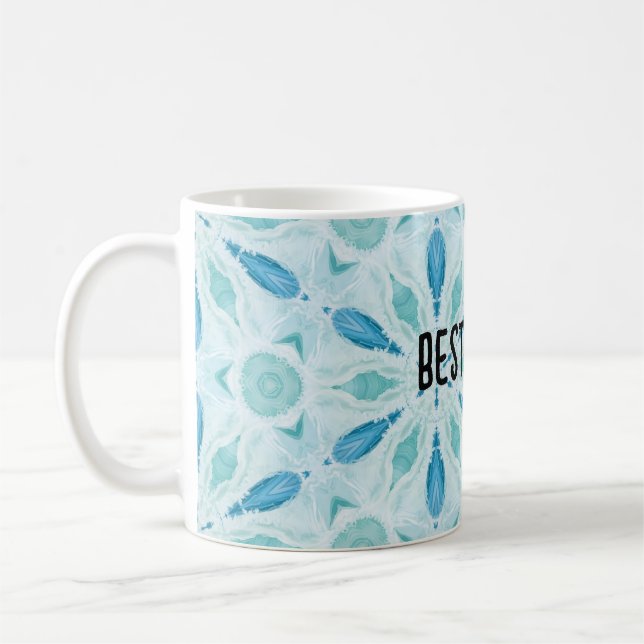 Mug Mandala, flocon de neige, art à la main (Gauche)