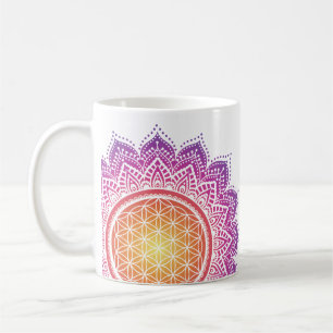 Mug Mandala Flower of life sun rising