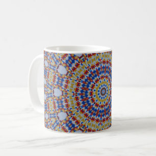 Mug Mandala jaune bleu