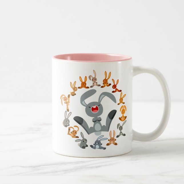Mug Mandala Lapins Dessin Animé Mignon (Droit)
