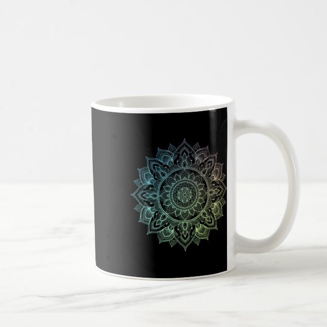 Mug Mandala Lotus Art Zen Boho Bouddha Botanique Succu (Droite)