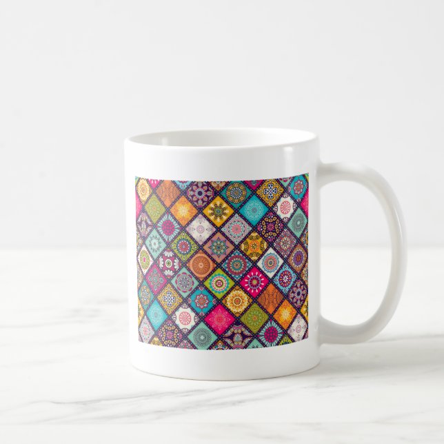 Mug Mandala motif marocain coloré (Droite)
