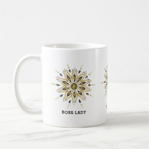 Mug Mandala noir & or