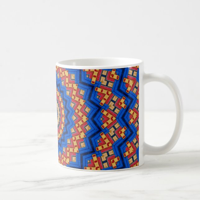 Mug Mandala orange bleu (Droite)