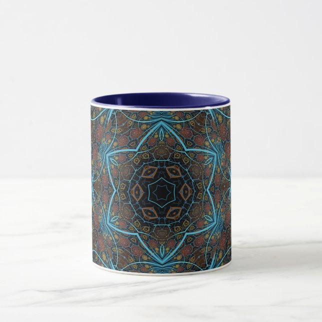 Mug Mandala Rosette Boho Bohemian Style Dandy Motif (Centre)