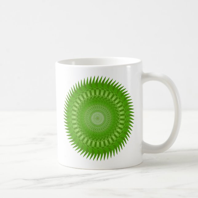 Mug Mandala vert du soleil (Droite)