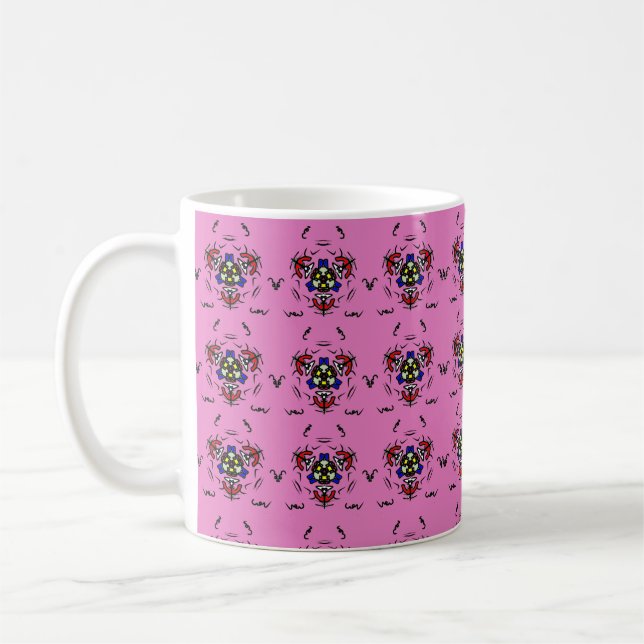 Mug Mandala Zen Rose" (Gauche)
