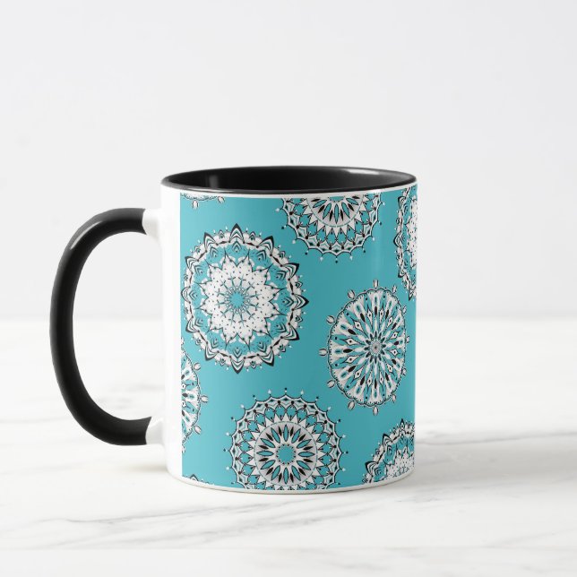 Mug Mandalas bleu (Gauche)