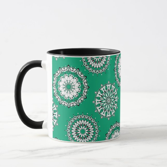 Mug Mandalas Vert (Gauche)