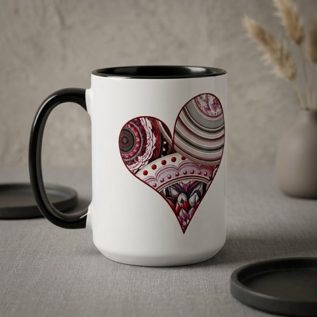 Mug Mandalas Vintage Cœur (Créateur téléchargé)