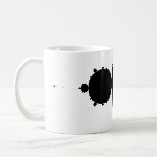 Mug mandelbrot. monochrome