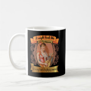 Mug Mandolin Lover Womens mais dans mes pensées je jou