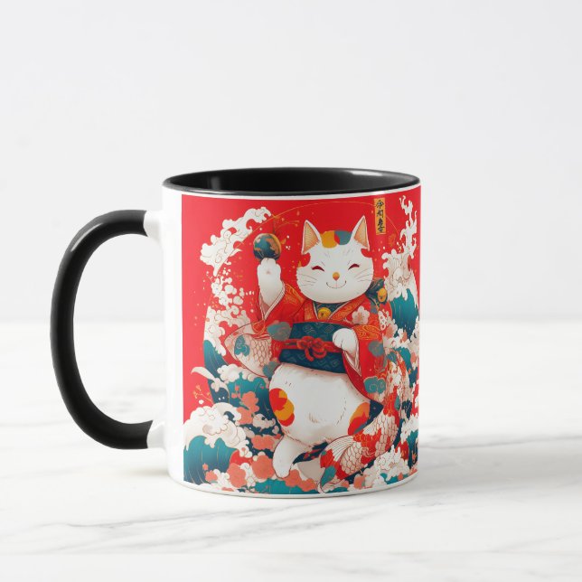 Mug Maneki-Neko, Chat japonais chanceux (Gauche)