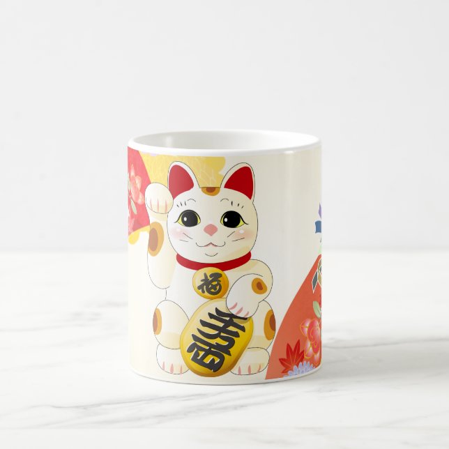 Mug Maneki Neko Chat japonais Fortune (Centre)