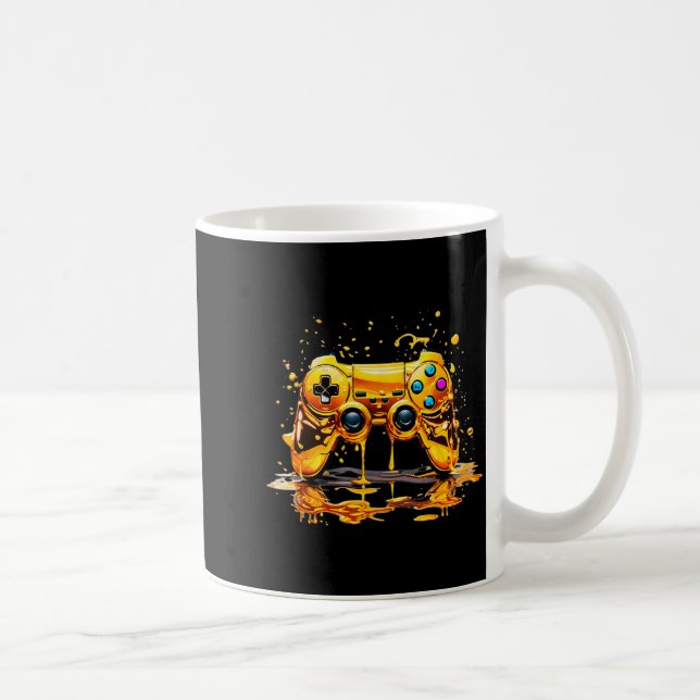 Mug Manette de jeu vidéo Gold Splash Joueur doré Jeux (Droite)