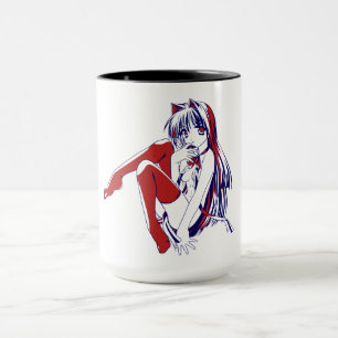 Mug Manga américain Neko Chatte Féline Kawaii Anime