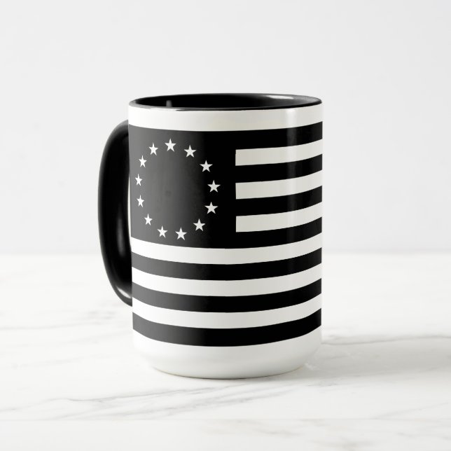 Mug Manga, drapeau de Betsy Ross ou drapeau américain  (Devant gauche)