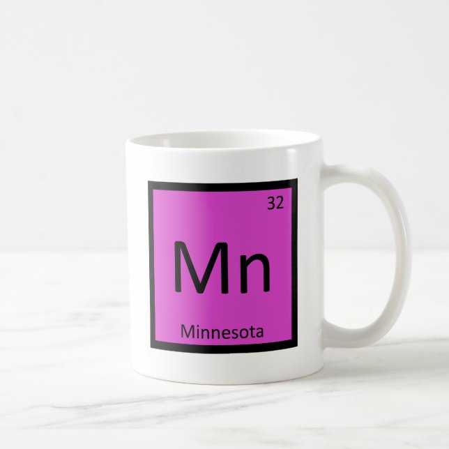 Mug Manganèse - Tableau périodique de chimie d'état du (Droite)