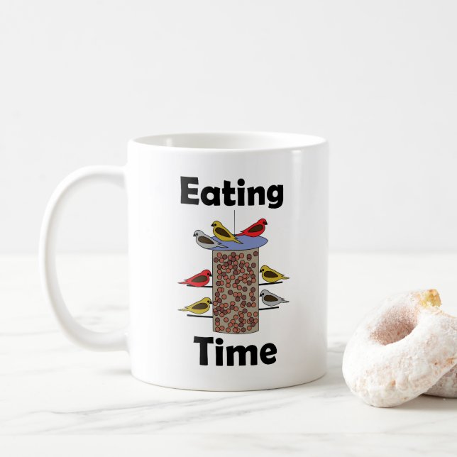 Mug Mangeoire à oiseaux de jardin temps de repas amate (Avec donut)