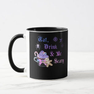 Mug Manger, boire et être effrayant Style Hexmas cool