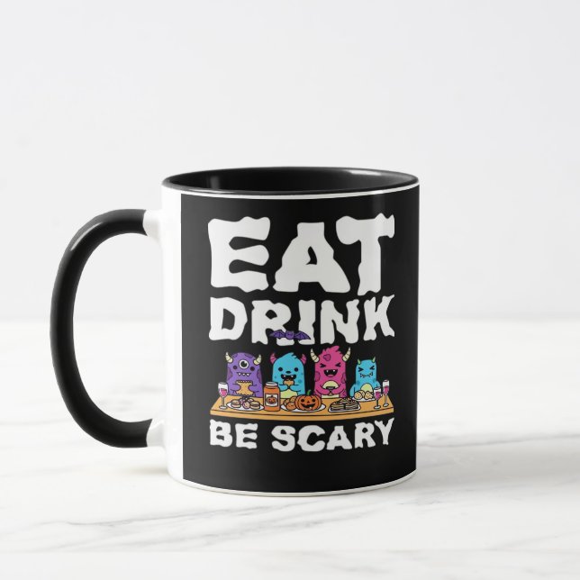 Mug Manger Boire Être Effrayant Créatif Halloween Mons (Gauche)