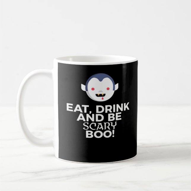 Mug Manger Boire Fantôme Effrayant Halloween Créatif D (Gauche)